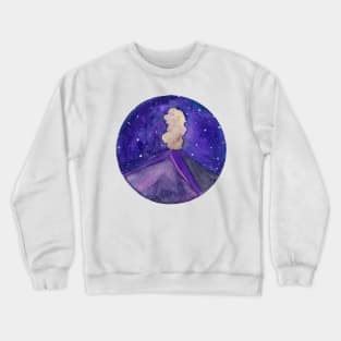 Milky Way galaxy and Volcano Crewneck Sweatshirt